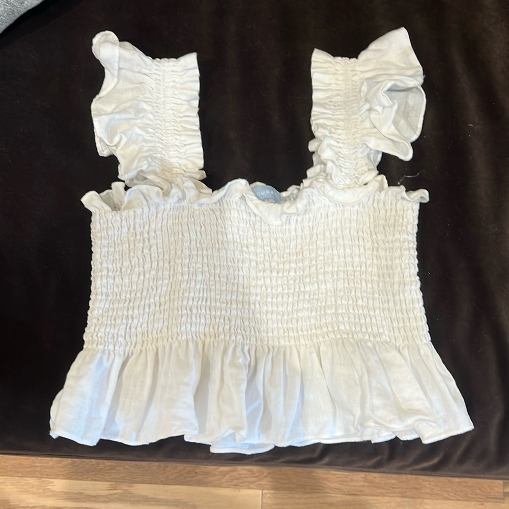 Hill House white cropped Paz top | Medium